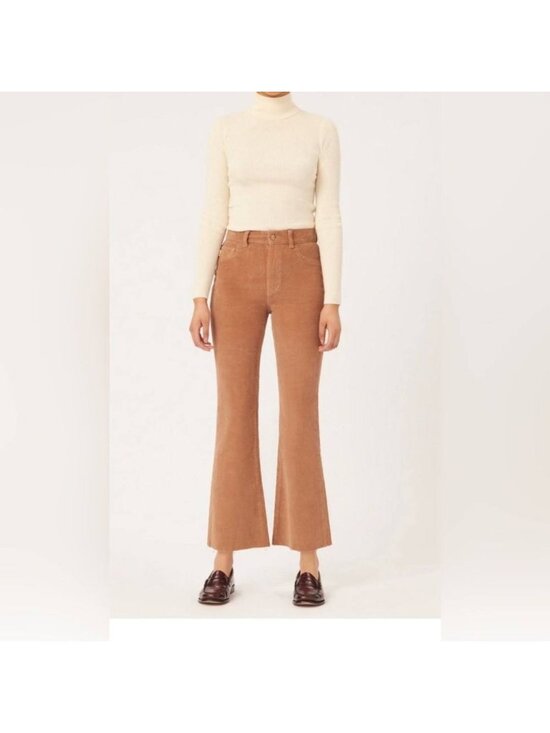 DL1961 Pants - NWT DL1961 Bridget Corduroy Boot High Rise cropped Instasculpt Size 28 Teddy Tau